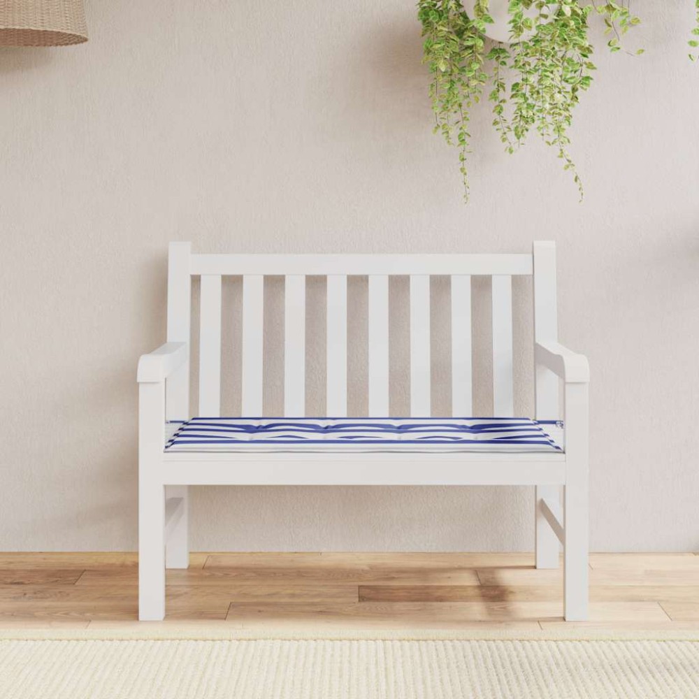 vidaXL Pernă de bancă dungi albastre și albe 100x50x4 cm textil oxford
