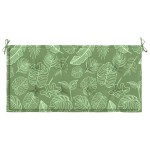 vidaXL Pernă bancă de grădină model frunze, 100x50x4 cm, textil oxford
