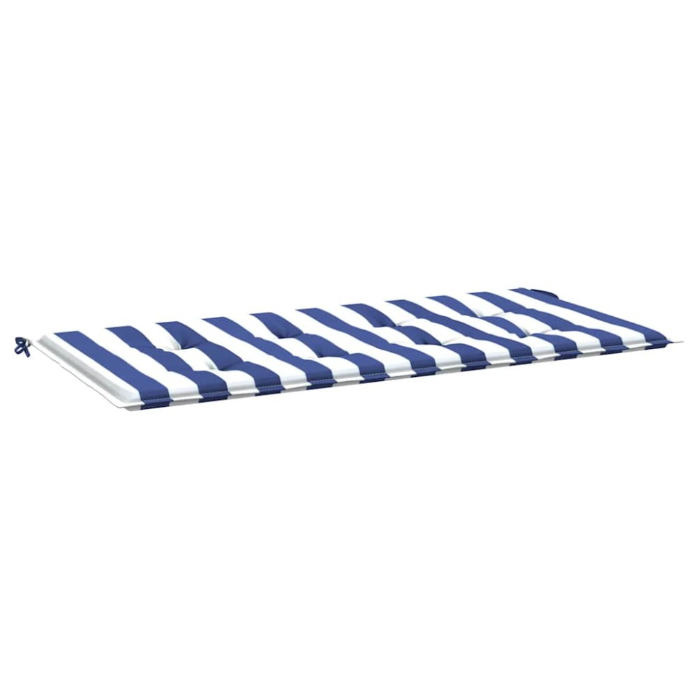 vidaXL Pernă bancă grădină, albastru&alb, 120x50x4 cm, textil oxford