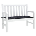 vidaXL Pernă bancă de grădină negru carouri 120x50x4cm textil oxford