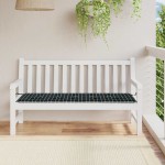 vidaXL Pernă bancă de grădină negru carouri 150x50x4 cm textil oxford vidaXL Pernă bancă de grădină negru carouri 150x50x4 cm textil oxford