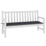 vidaXL Pernă bancă de grădină negru carouri 150x50x4 cm textil oxford vidaXL Pernă bancă de grădină negru carouri 150x50x4 cm textil oxford