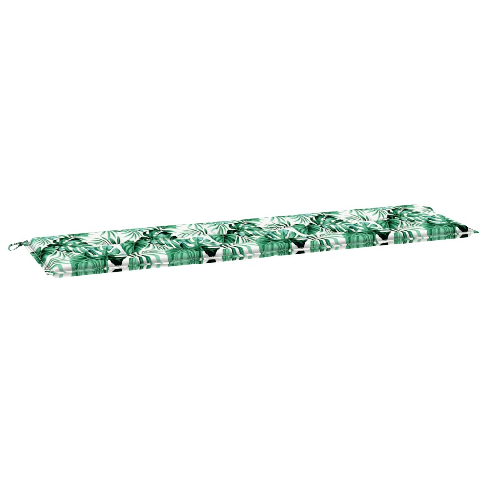 vidaXL Pernă bancă grădină, model frunză, 180x50x4 cm, material oxford