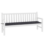 vidaXL Pernă bancă grădină, carouri negre, 180x50x4 cm material oxford vidaXL Pernă bancă grădină, carouri negre, 180x50x4 cm material oxford