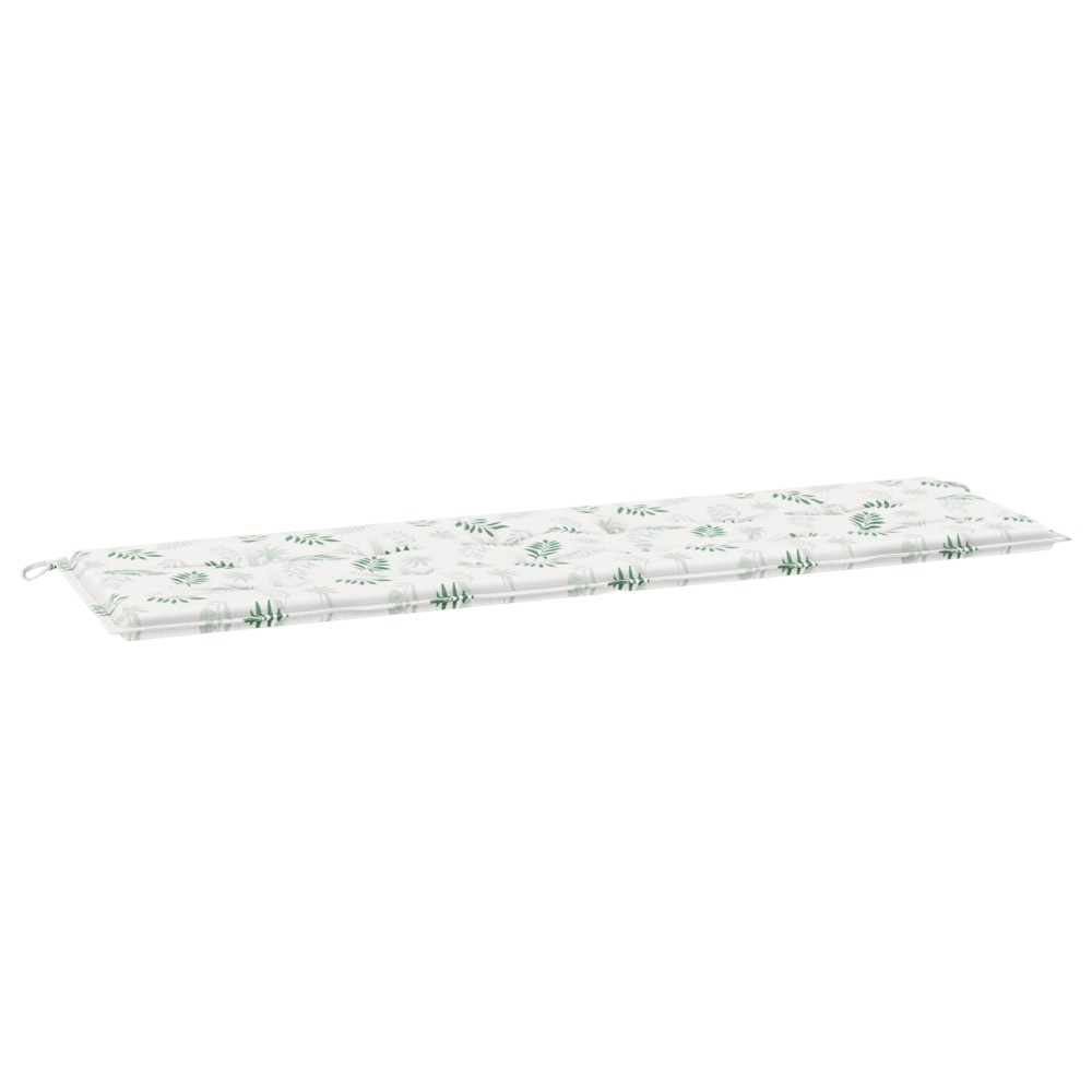 vidaXL Pernă de bancă pentru grădină cu model de frunză - 180x50x4 cm, din material Oxford
