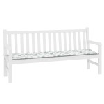 vidaXL Perna pentru bănci de grădină Alb și verde 180 x 50 x 4 cm vidaXL Perna pentru bănci de grădină Alb și verde 180 x 50 x 4 cm