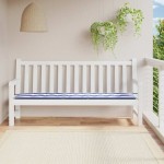 vidaXL Pernă bancă de grădină, dungi albastru/alb, 200x50x4 cm, textil vidaXL Pernă bancă de grădină, dungi albastru/alb, 200x50x4 cm, textil