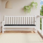 vidaXL Pernă bancă de grădină, negru carouri, 200x50x4 cm, textil vidaXL Pernă bancă de grădină, negru carouri, 200x50x4 cm, textil
