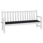 vidaXL Pernă bancă de grădină, negru carouri, 200x50x4 cm, textil vidaXL Pernă bancă de grădină, negru carouri, 200x50x4 cm, textil