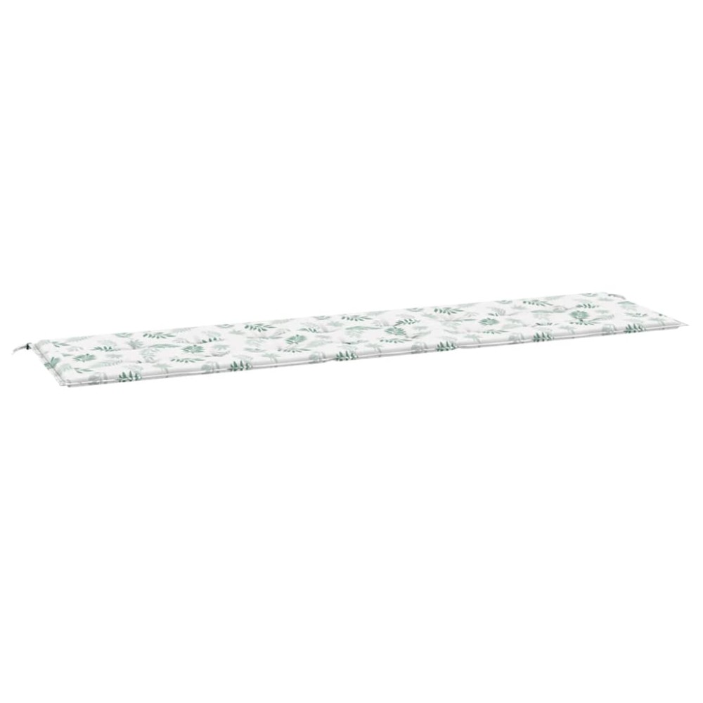 vidaXL Pernă bancă de grădină, model frunze, 200x50x4 cm, textil