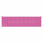 vidaXL Pernă pentru bancă de grădină, roz, 200x50x4 cm, textil