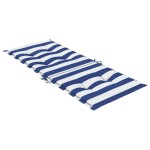 vidaXL Perne de scaun spătar înalt, 6 buc. dungi albastre&albe, textil vidaXL Perne de scaun spătar înalt, 6 buc. dungi albastre&albe, textil