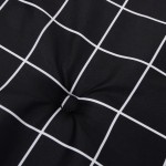 vidaXL Perne de scaun spătar înalt 2 buc. negru model carouri textil