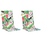 vidaXL Perne scaun spătar înalt multicolor 2 buc. 120x50x3 cm textil