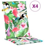 vidaXL Perne de scaun spătar înalt, 4 buc., multicolor, textil