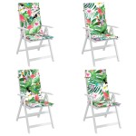 vidaXL Perne de scaun spătar înalt, 4 buc., multicolor, textil