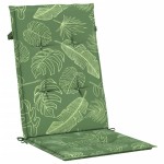 vidaXL Perne de scaun spătar înalt, 2 buc., model frunze, textil