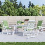 vidaXL Perne de scaun spătar înalt, 4 buc., model frunze, textil