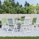 vidaXL Perne de scaun spătar înalt, 6 buc., model frunze, textil