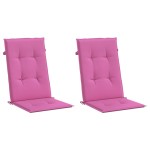 vidaXL Perne scaun cu spătar înalt, 2 buc., roz, 120x50x3 cm, textil vidaXL Perne scaun cu spătar înalt, 2 buc., roz, 120x50x3 cm, textil