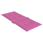vidaXL Perne scaun cu spătar înalt, 2 buc., roz, 120x50x3 cm, textil vidaXL Perne scaun cu spătar înalt, 2 buc., roz, 120x50x3 cm, textil