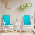 vidaXL Perne de scaun spătar înalt, 2 buc., turcoaz, textil