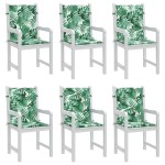 vidaXL Perne pentru scaune Altele 6 pcs model frunze 100 x 50 x 3 cm