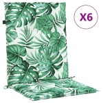 vidaXL Perne pentru scaune Altele 6 pcs model frunze 100 x 50 x 3 cm