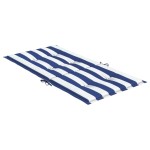vidaXL Perne de scaun spătar jos, 4 buc. dungi albastre&albe, textil