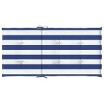 vidaXL Perne de scaun spătar jos, 4 buc. dungi albastre&albe, textil