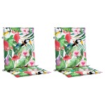 vidaXL Perne pentru scaune cu spătar jos, 2 buc, multicolor, textil