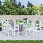 vidaXL Perne pentru scaune cu spătar jos, 6 buc, multicolor, textil