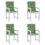 vidaXL Perne de scaun spătar jos, 4 buc., model frunze, textil