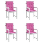 vidaXL Perne pentru scaune cu spătar mic, 4 buc., roz, textil vidaXL Perne pentru scaune cu spătar mic, 4 buc., roz, textil