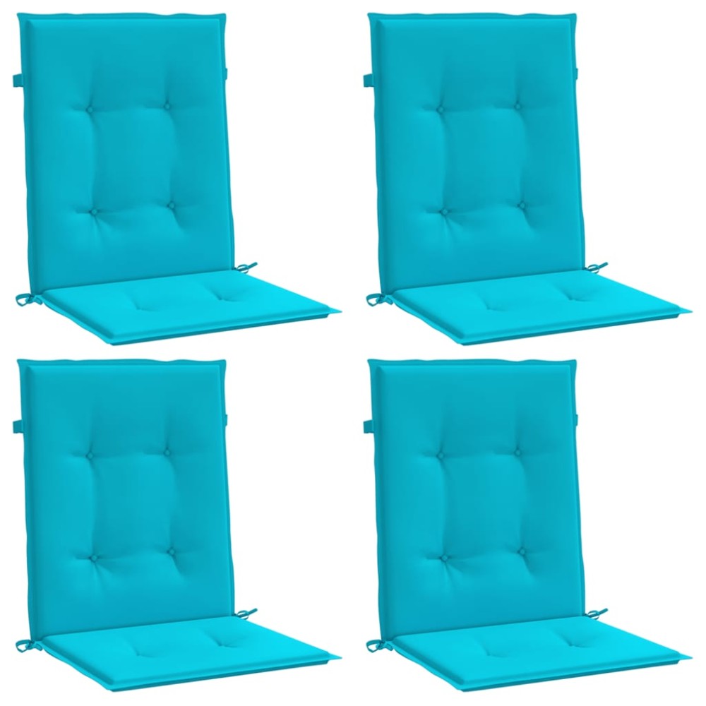 vidaXL Perne pentru scaune cu spătar mic, 4 buc., turcoaz, textil