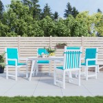 vidaXL Perne pentru scaune cu spătar mic, 4 buc., turcoaz, textil vidaXL Perne pentru scaune cu spătar mic, 4 buc., turcoaz, textil