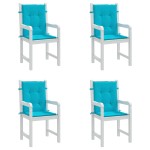 vidaXL Perne pentru scaune cu spătar mic, 4 buc., turcoaz, textil vidaXL Perne pentru scaune cu spătar mic, 4 buc., turcoaz, textil