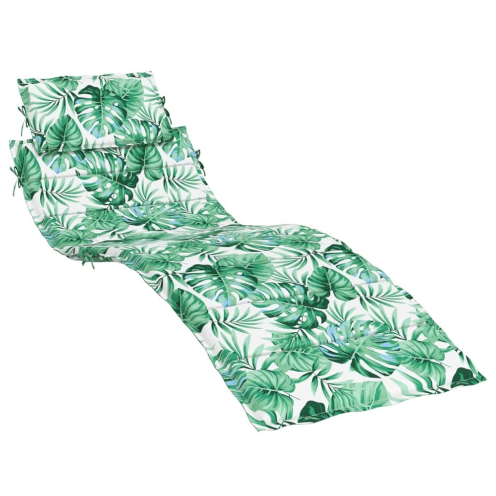 vidaXL Pernă de șezlong, model frunze, textil Oxford