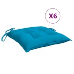 vidaXL Perne de scaun 6 buc. albastru deschis 40x40x7 cm textil oxford vidaXL Perne de scaun 6 buc. albastru deschis 40x40x7 cm textil oxford