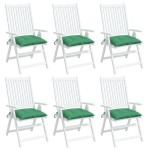 vidaXL Perne de scaun, 6 buc., verde, 40x40x7 cm, textil oxford