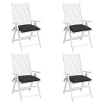 vidaXL Perne de scaun, 4 buc., negru, 40x40x7 cm, textil oxford vidaXL Perne de scaun, 4 buc., negru, 40x40x7 cm, textil oxford