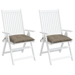 vidaXL Perne de scaun, 2 buc., gri taupe, 40x40x7 cm, textil oxford