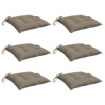 vidaXL Perne de scaun, 6 buc., gri taupe, 40x40x7 cm, textil oxford