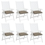 vidaXL Perne de scaun, 6 buc., gri taupe, 40x40x7 cm, textil oxford
