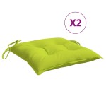 vidaXL Perne de scaun, 2 buc., verde aprins, 40x40x7 cm, textil oxford