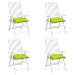 vidaXL Perne de scaun, 4 buc., verde aprins, 40x40x7 cm, textil oxford