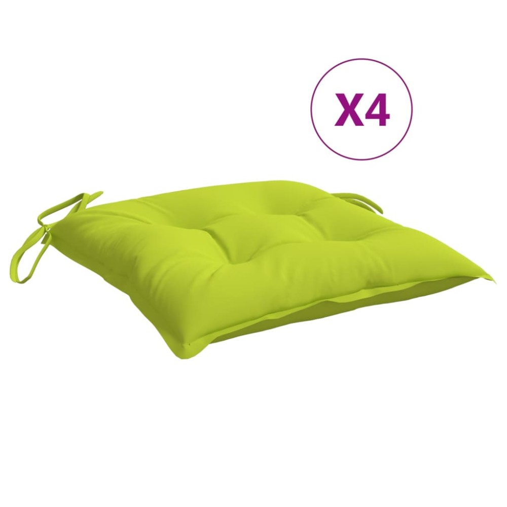 vidaXL Perne de scaun, 6 buc., verde aprins, 40x40x7 cm, textil oxford