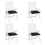 vidaXL Perne scaun, 4 buc., negru, 40x40x7 cm, textil, model pătrățele vidaXL Perne scaun, 4 buc., negru, 40x40x7 cm, textil, model pătrățele