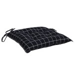 vidaXL Perne scaun, 4 buc., negru, 40x40x7 cm, textil, model pătrățele vidaXL Perne scaun, 4 buc., negru, 40x40x7 cm, textil, model pătrățele