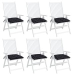 vidaXL Perne scaun, 6 buc., negru, 40x40x7 cm, textil, model pătrățele vidaXL Perne scaun, 6 buc., negru, 40x40x7 cm, textil, model pătrățele